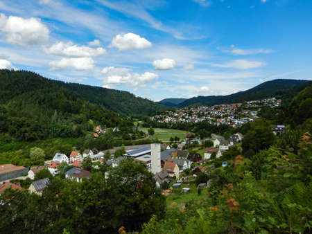 Panoramic view of the town of Schmalkalden, Thuringia, Germanyの写真素材