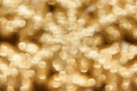 bokeh snowflakes in gold tones with a beautiful sheen
