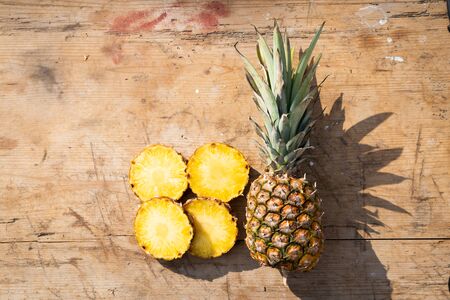 delicious pineapple backgroundの写真素材