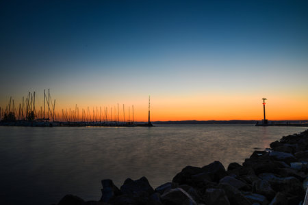 Lake Balaton, in the night