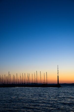 sunset at Balaton, Siofokの写真素材