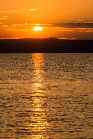 sunset at Balatonの写真素材