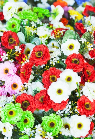beautiful artificial flower bunchの写真素材