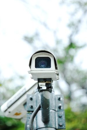 security camera in parkの写真素材
