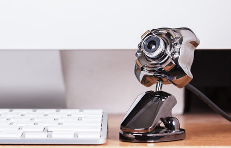 web camera on working desk
