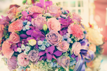 flower bouquet for decorate with color effectの写真素材