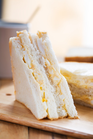 egg sandwich for breakfastの写真素材