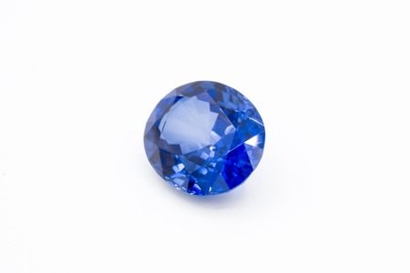 sapphire on white background, Blue sapphire Blue gems, Gem, Blue jewel on the white backgroundの写真素材