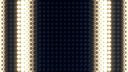 Dynamic lighting creates a mesmerizing patterned background, with a futuristic touch