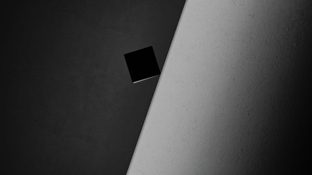 This captivating Abstract Black and Gray Geometric Composition showcases intricate, modern designs...