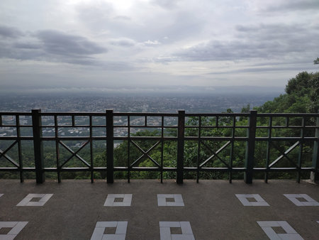 city view from balconyの写真素材