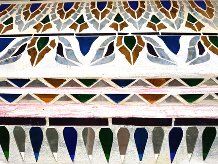 mirror on cement wallの写真素材