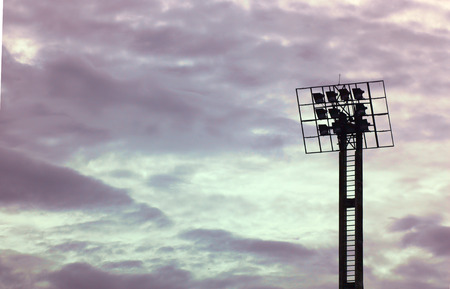 light of stadium in the evenigの写真素材