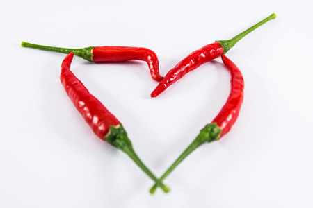 red chilli heartの写真素材