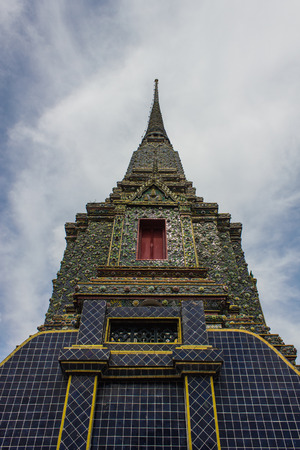 pagoda at wat-pho in thailandの写真素材