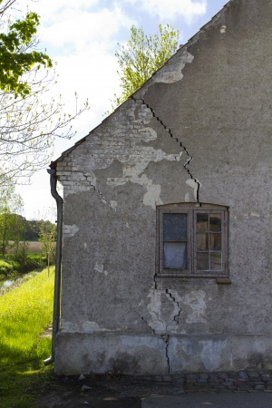 damaged houseの写真素材