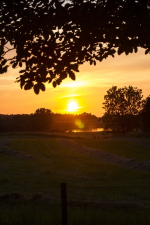 Sunset Landscape in denmarkの写真素材