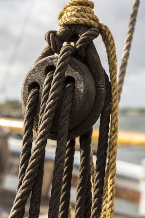 Old sailing ship detailsの写真素材