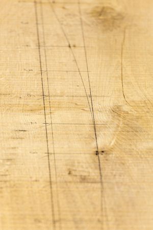 carpenter pencil marks on timberの写真素材