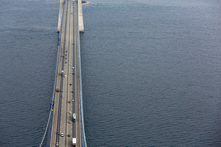 storebÃ¦ltsbroen in Denmark view from the topの写真素材