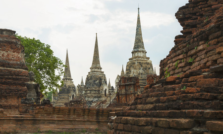 Phrasisanpeth temple in Ayutthaya historical park Thailandの写真素材