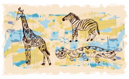 wild animalsのイラスト素材