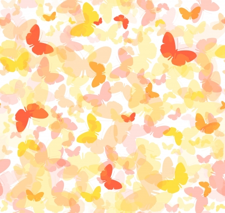 Seamless vector background - colorful butterfliesのイラスト素材