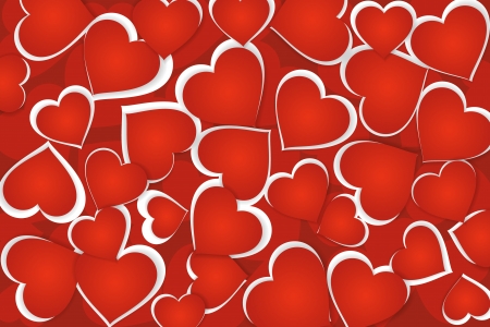Red hearts backgroundの写真素材