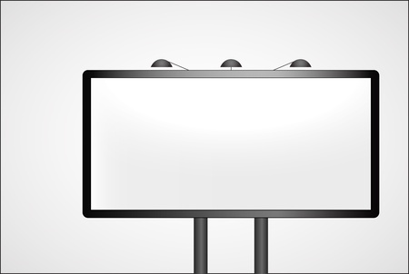 Outdoor billboard on white - vector illustrationのイラスト素材