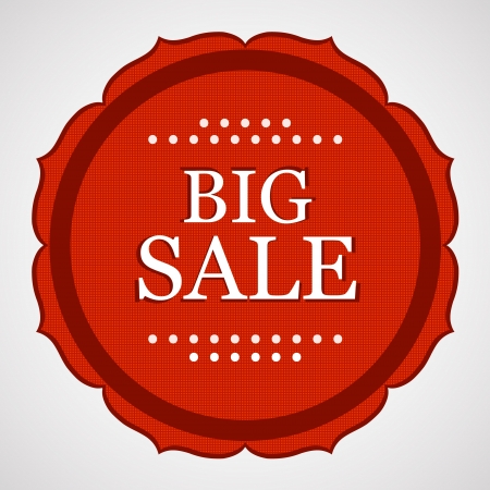 Big sale red vector sticker on whiteのイラスト素材