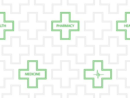 Medical background - pharmacy, medicine, ecg and healthのイラスト素材