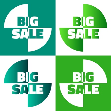 Big sale green and blue vectorのイラスト素材