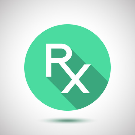 White Rx sign as a prescription symbol.のイラスト素材