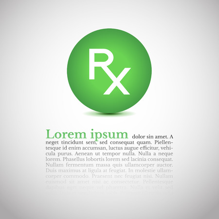 Rx prescription icon and place for your text.のイラスト素材