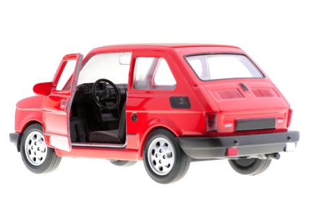 a small family car cult with open doors.の写真素材