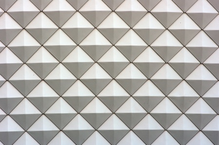 Modern architectural design consisting of squares and triangles.の写真素材