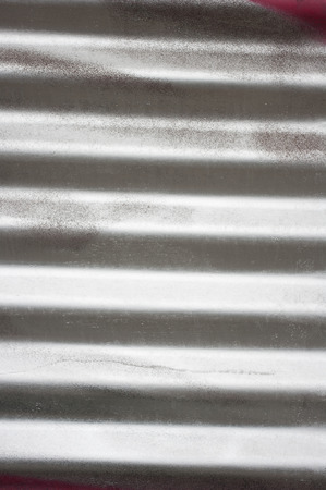 Corrugated sheets in silver color.の写真素材