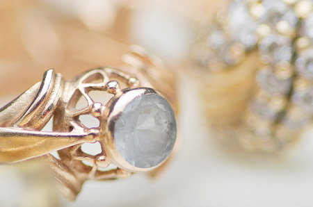 A collection of gold jewelryの写真素材