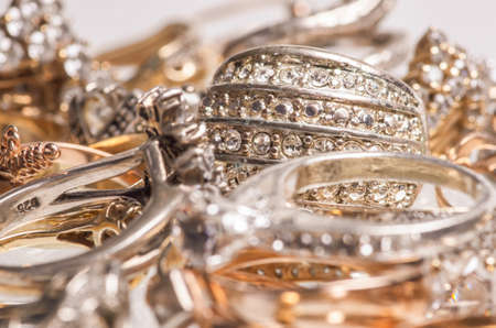 Jewelry on a white backgroundの写真素材