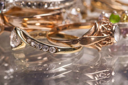 Jewelry on a white backgroundの写真素材
