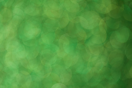 green bokeh abstract background, defocused lights bokeh backgroundの写真素材
