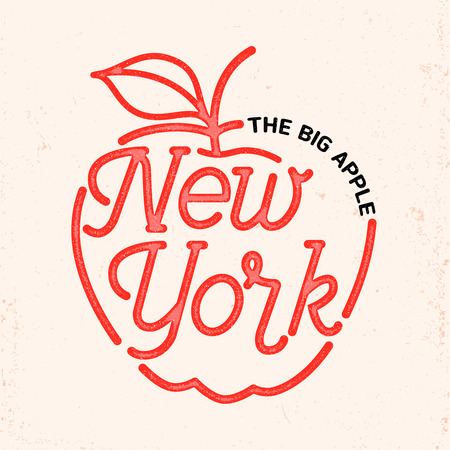 New York city typography line art design. For apparel,t-shirt,print,home decor elements.のイラスト素材