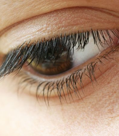 Macro shot of a beautiful woman's eye.の写真素材