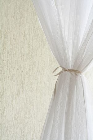 Beautiful white curtainの写真素材