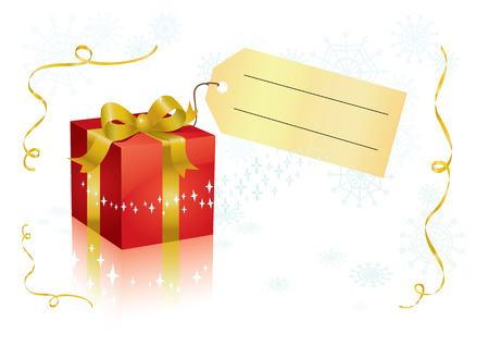 present box with tag for your text.のイラスト素材