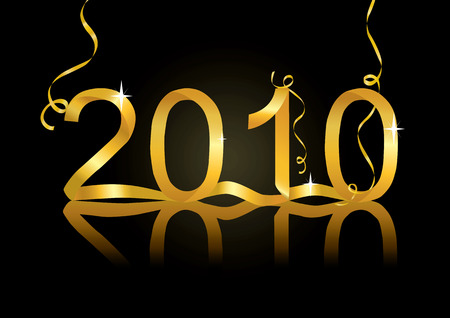 New Year's eve decoration for 2010のイラスト素材