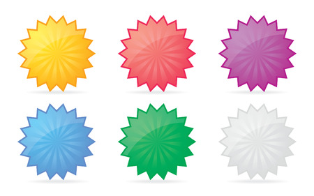 Set of colorful badge icons for your design.のイラスト素材