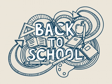 Back to school doodle.のイラスト素材