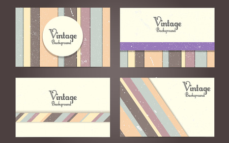 Vector set of vintage backgroundsのイラスト素材