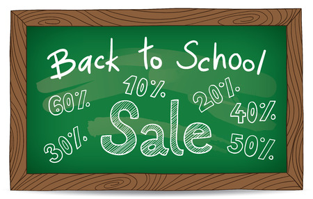 Back to school chalk board vectorのイラスト素材